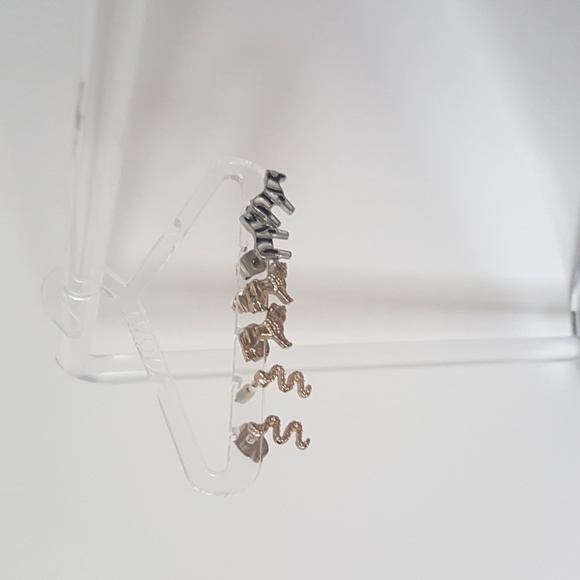 Set of 3 | Animal Stud Earrings | Zebra, Lion, Snake | EUC - Picture 3 of 6